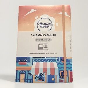 Passion Planner 12 Month Undated Planner Sunset Ave Large New